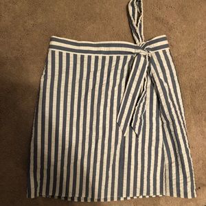 J crew stripped tie skirt